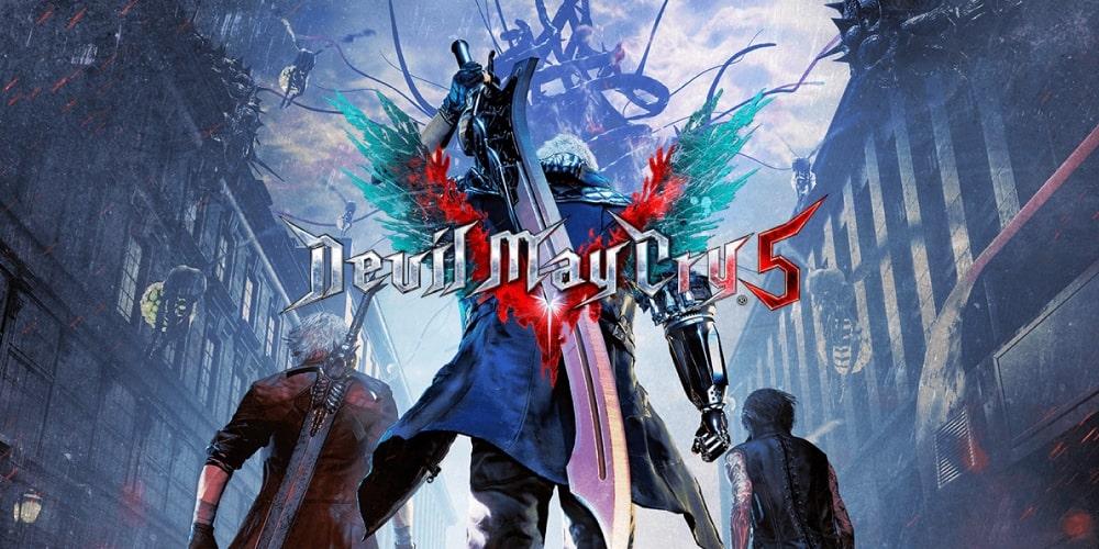 A picture of the Devil May Cry 5 title: one of the best video games of 2019.