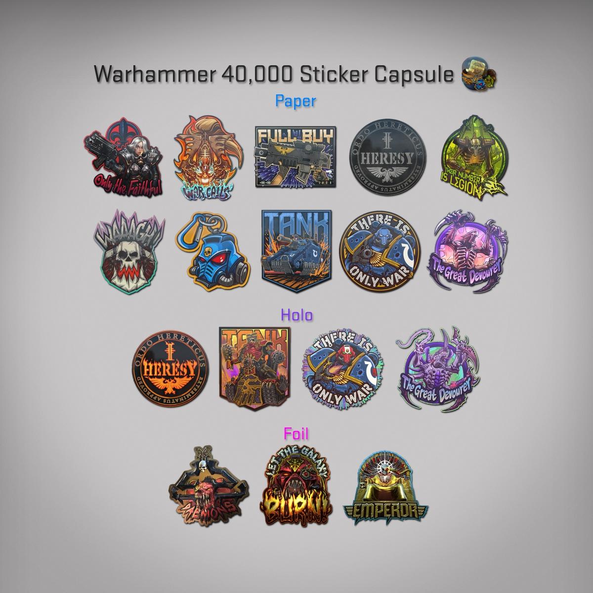 CSGO Update - Warhammer 40k Stickers