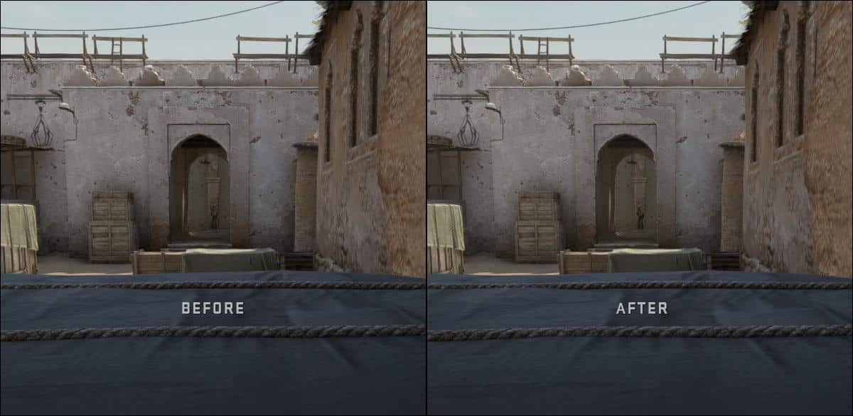 CSGO Contrast boost before and after