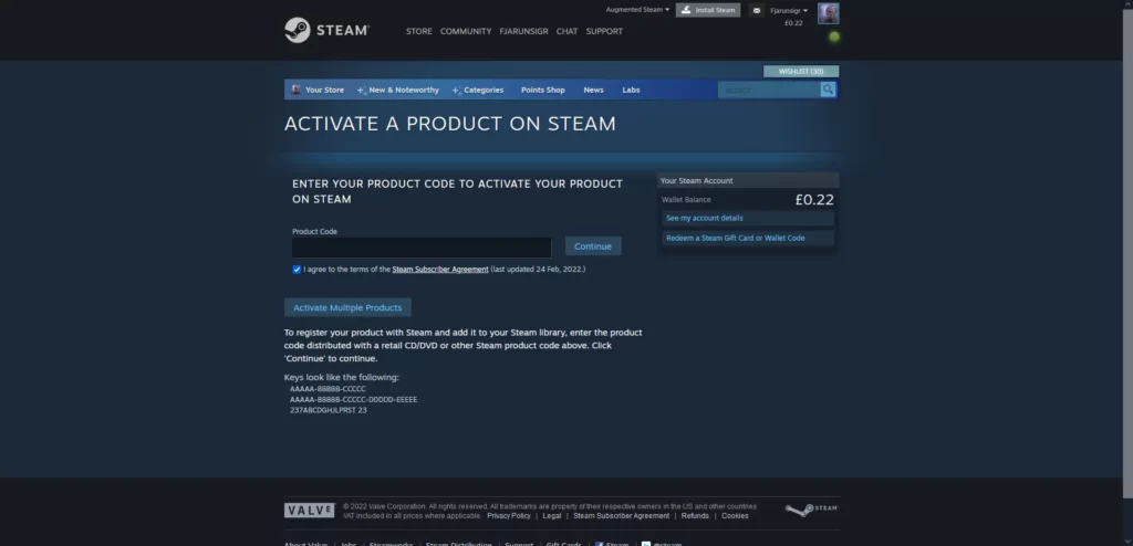 Activate multiple steam key codes at once in the client