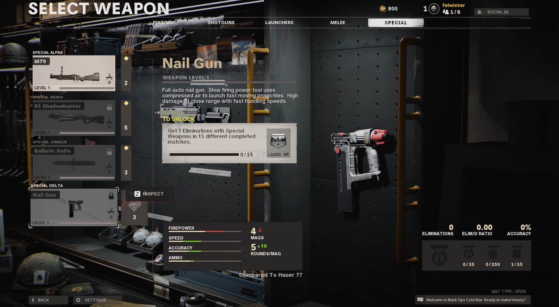 Nail Gun preview in Cold War gunsmith