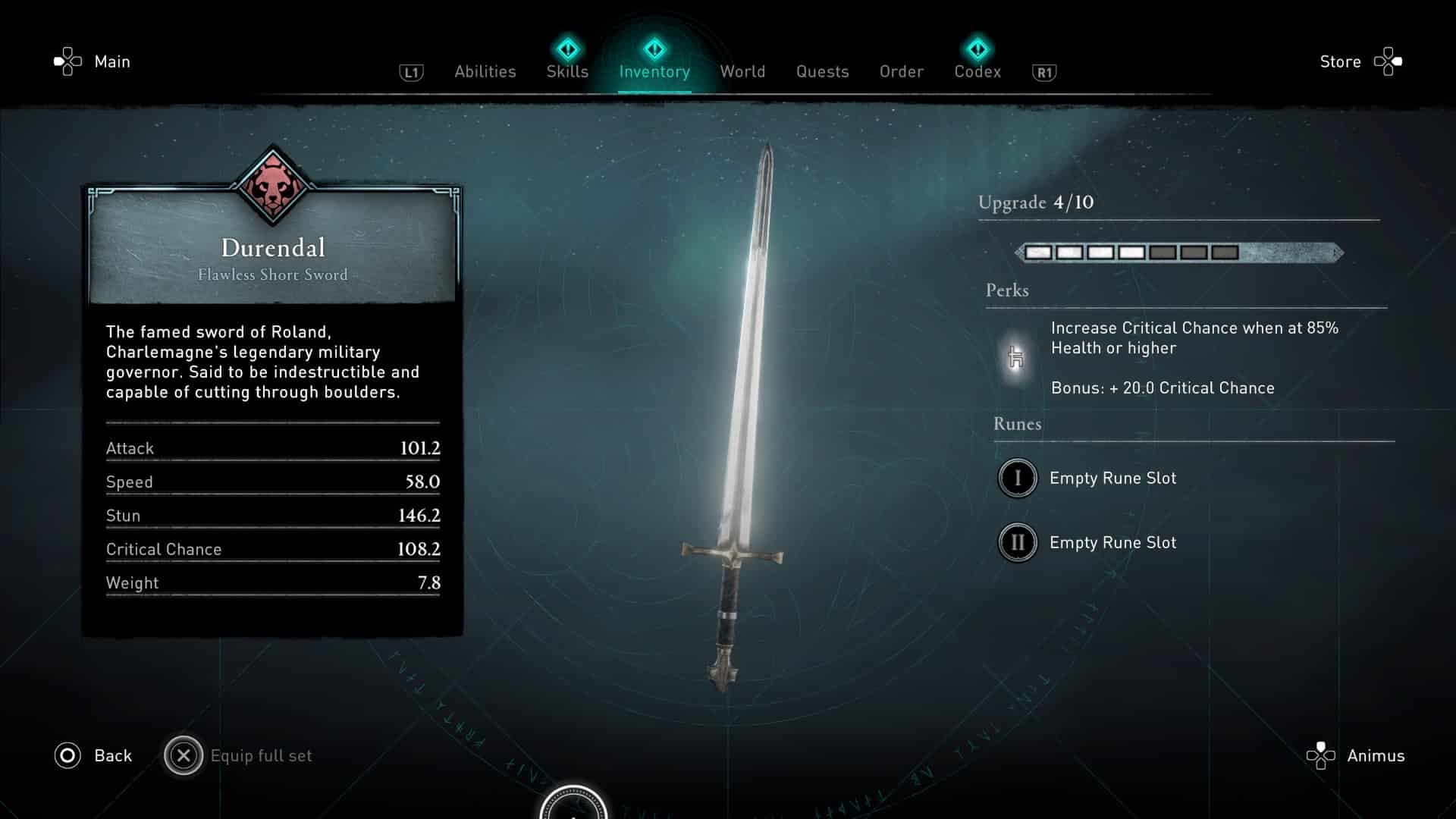 Durendal assassin's creed Valhalla swords