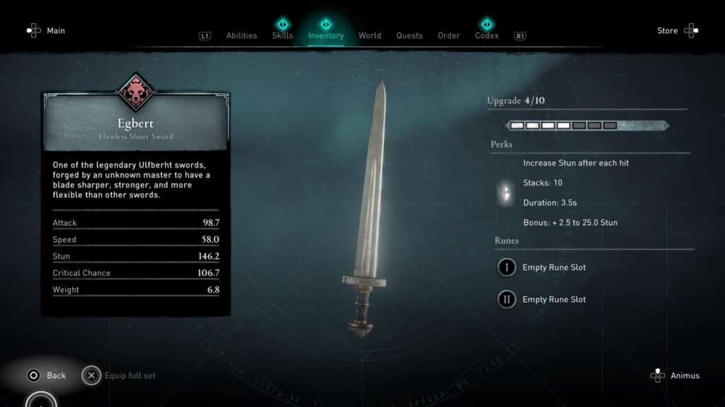 Egbert assassin's creed Valhalla swords