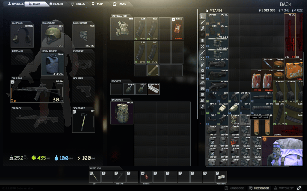 Inventory management is crucial in Escape from Tarkov