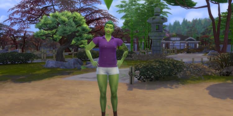 sim after turning into a plantsim for the plant-a-sim scenario