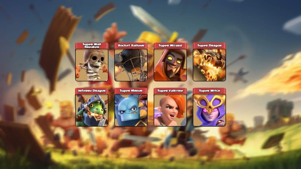 There are a total of 14 Super Troops in Clash of Clans.