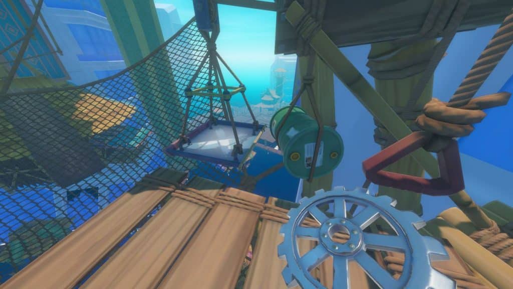Raft Utopia cogwheel lift required after you solve the two puzzles