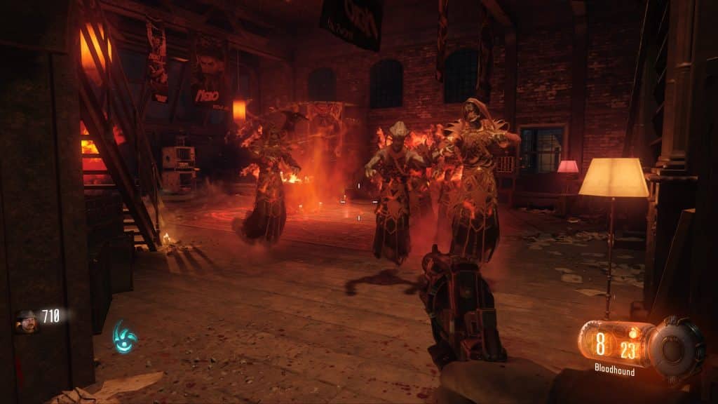 A group of enemy Keepers in Shadows of Evil 