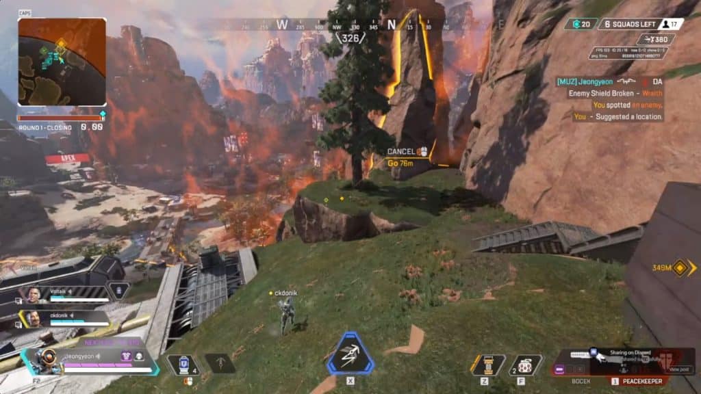apex legends pinging pushing as a team pathfinder grapple